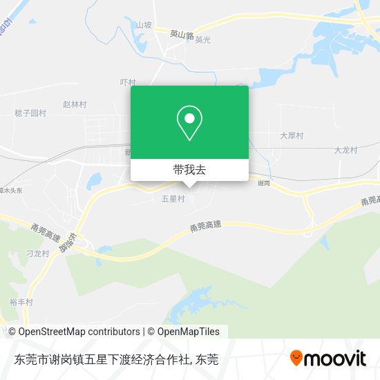 东莞市谢岗镇五星下渡经济合作社地图