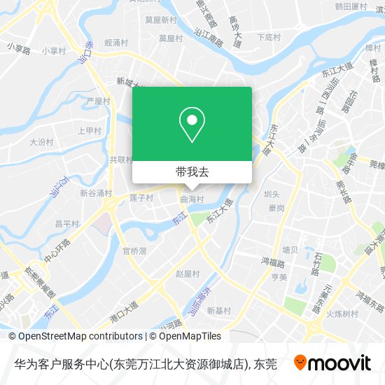 华为客户服务中心(东莞万江北大资源御城店)地图