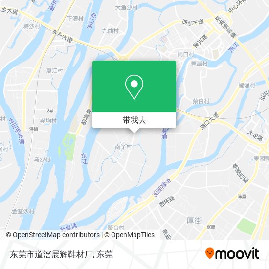 东莞市道滘展辉鞋材厂地图