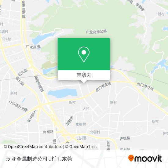 泛亚金属制造公司-北门地图