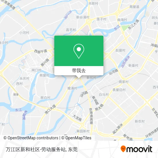 万江区新和社区-劳动服务站地图