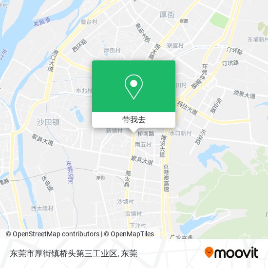 东莞市厚街镇桥头第三工业区地图