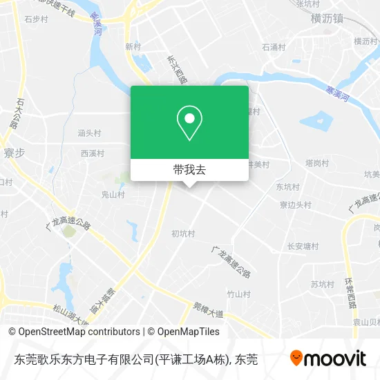 东莞歌乐东方电子有限公司(平谦工场A栋)地图