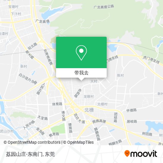 荔园山庄-东南门地图