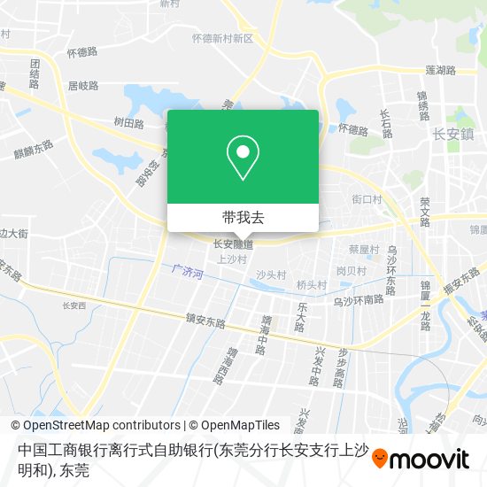 中国工商银行离行式自助银行(东莞分行长安支行上沙明和)地图