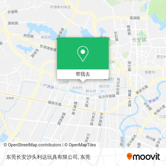 东莞长安沙头利达玩具有限公司地图