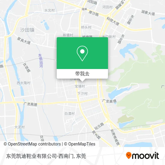 东莞凯迪鞋业有限公司-西南门地图