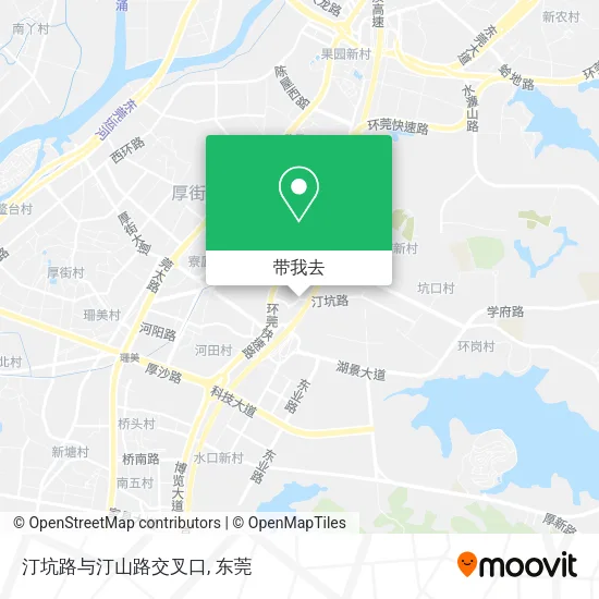 汀坑路与汀山路交叉口地图
