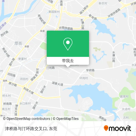 津桥路与汀环路交叉口地图