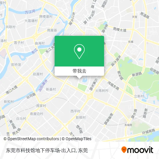 东莞市科技馆地下停车场-出入口地图