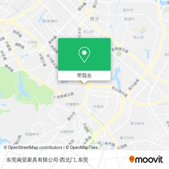 东莞南亚家具有限公司-西北门地图