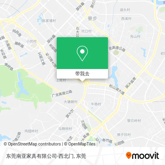 东莞南亚家具有限公司-西北门地图