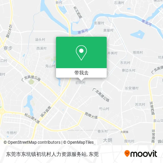 东莞市东坑镇初坑村人力资源服务站地图