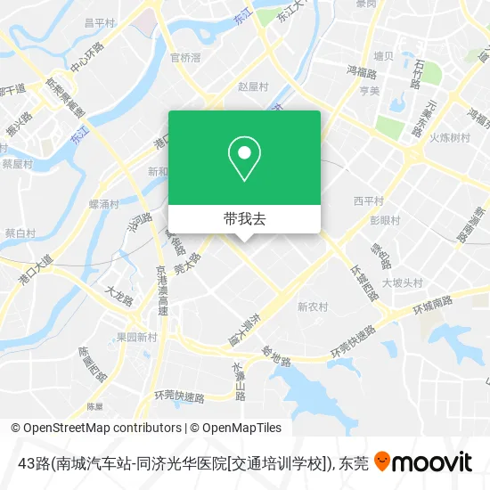 43路(南城汽车站-同济光华医院[交通培训学校])地图