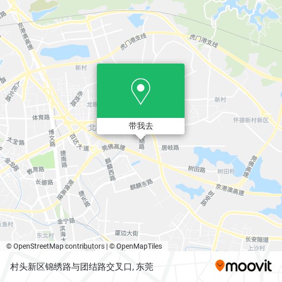 村头新区锦绣路与团结路交叉口地图