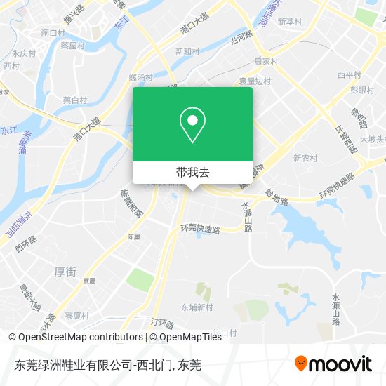 东莞绿洲鞋业有限公司-西北门地图