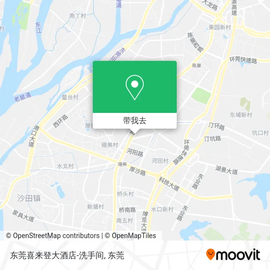 东莞喜来登大酒店-洗手间地图