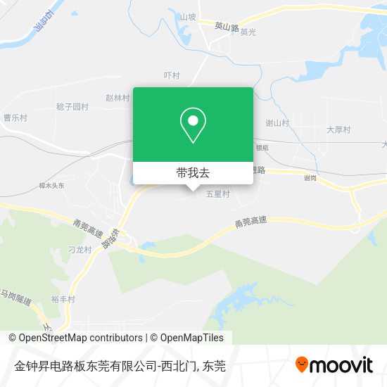 金钟昇电路板东莞有限公司-西北门地图