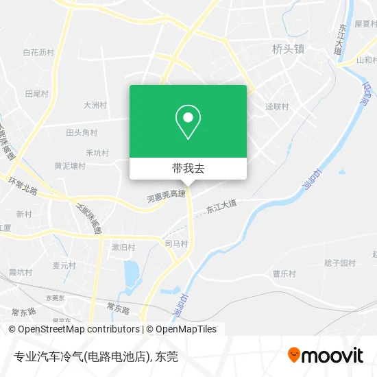 专业汽车冷气(电路电池店)地图