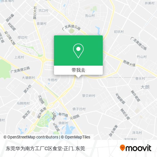 东莞华为南方工厂C区食堂-正门地图