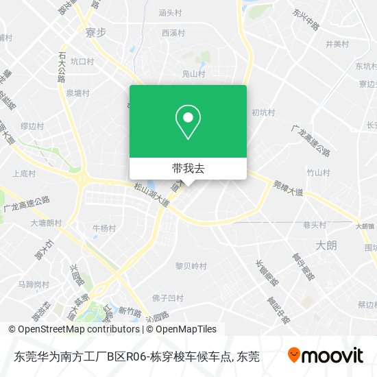 东莞华为南方工厂B区R06-栋穿梭车候车点地图