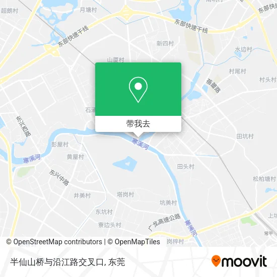 半仙山桥与沿江路交叉口地图