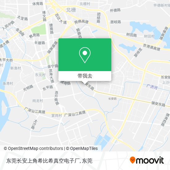 东莞长安上角希比希真空电子厂地图