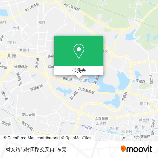 树安路与树田路交叉口地图