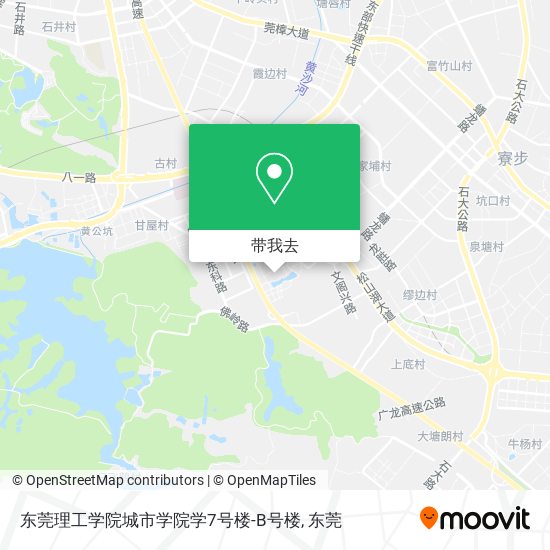 东莞理工学院城市学院学7号楼-B号楼地图