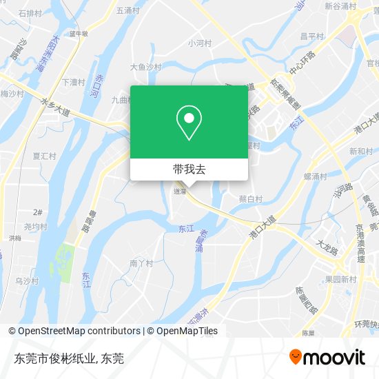 东莞市俊彬纸业地图