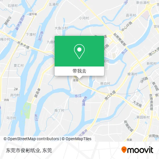东莞市俊彬纸业地图
