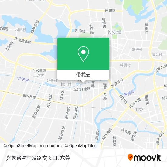 兴繁路与中发路交叉口地图