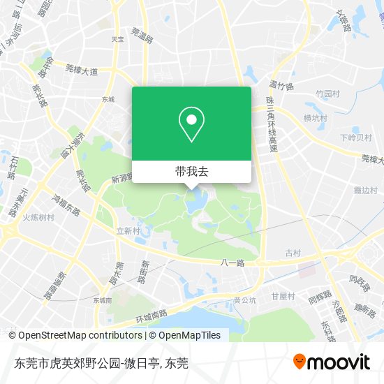 东莞市虎英郊野公园-微日亭地图