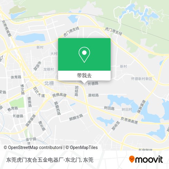 东莞虎门友合五金电器厂-东北门地图