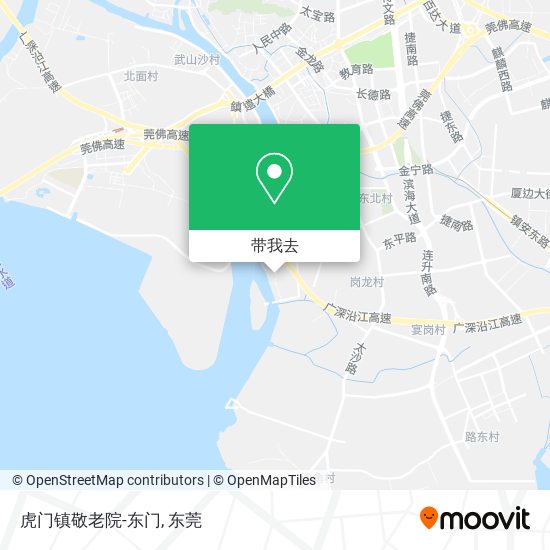 虎门镇敬老院-东门地图