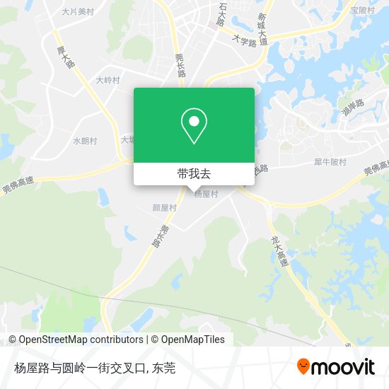 杨屋路与圆岭一街交叉口地图