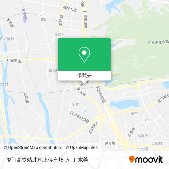 虎门高铁站北地上停车场-入口地图
