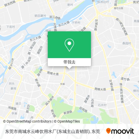 东莞市南城水云峰饮用水厂(东城主山直销部)地图