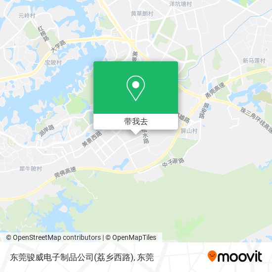 东莞骏威电子制品公司(荔乡西路)地图