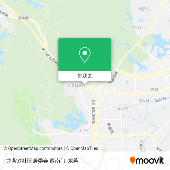 龙背岭社区居委会-西南门地图
