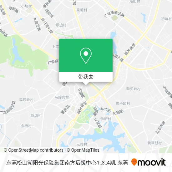 东莞松山湖阳光保险集团南方后援中心1,,3,,4期地图