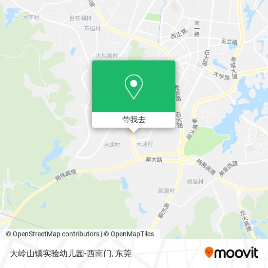 大岭山镇实验幼儿园-西南门地图