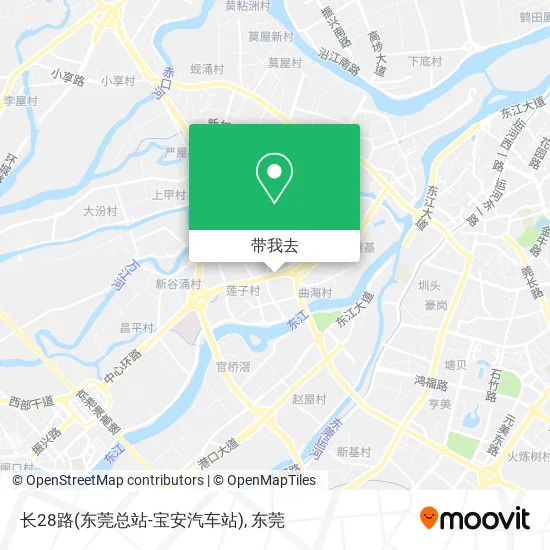 长28路(东莞总站-宝安汽车站)地图