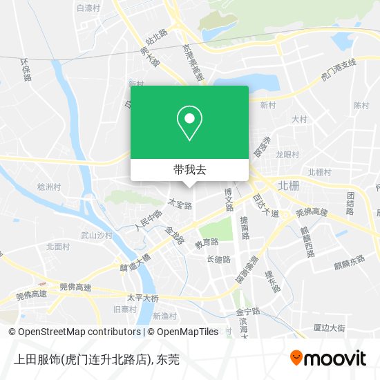 上田服饰(虎门连升北路店)地图