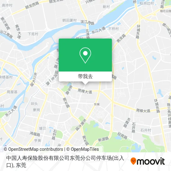 中国人寿保险股份有限公司东莞分公司停车场(出入口)地图