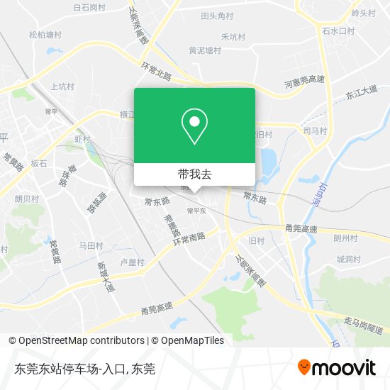 东莞东站停车场-入口地图