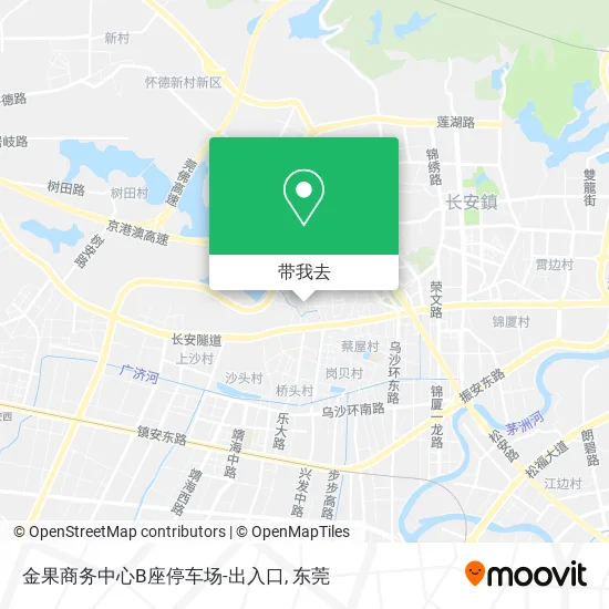 金果商务中心B座停车场-出入口地图