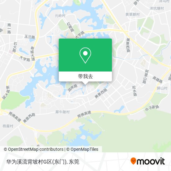 华为溪流背坡村G区(东门)地图