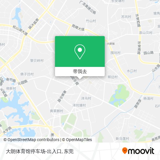 大朗体育馆停车场-出入口地图