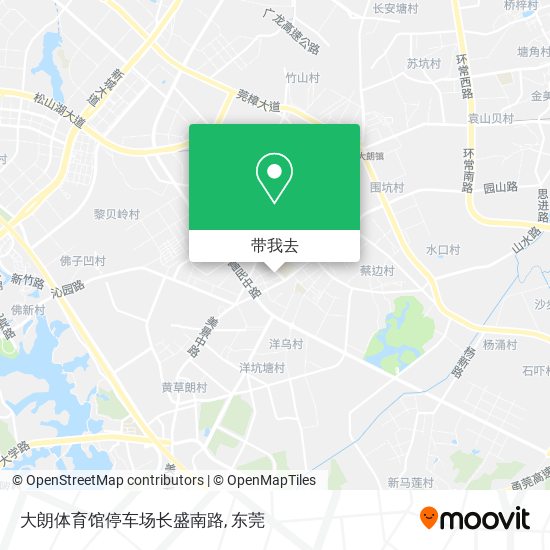 大朗体育馆停车场长盛南路地图